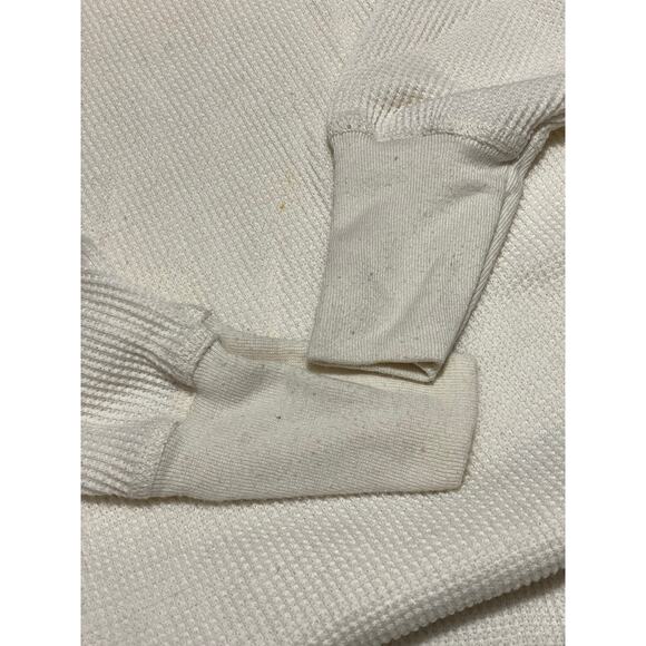 Vintage Thermal Shirt Men’s Medium Ivory Long Sleeve - Picture 6 of 10